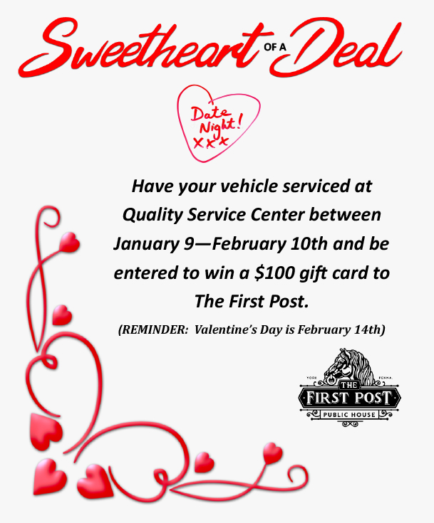 Sweetheart of a Deal | Quality Service Center